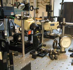 Different optical components. Photo.
